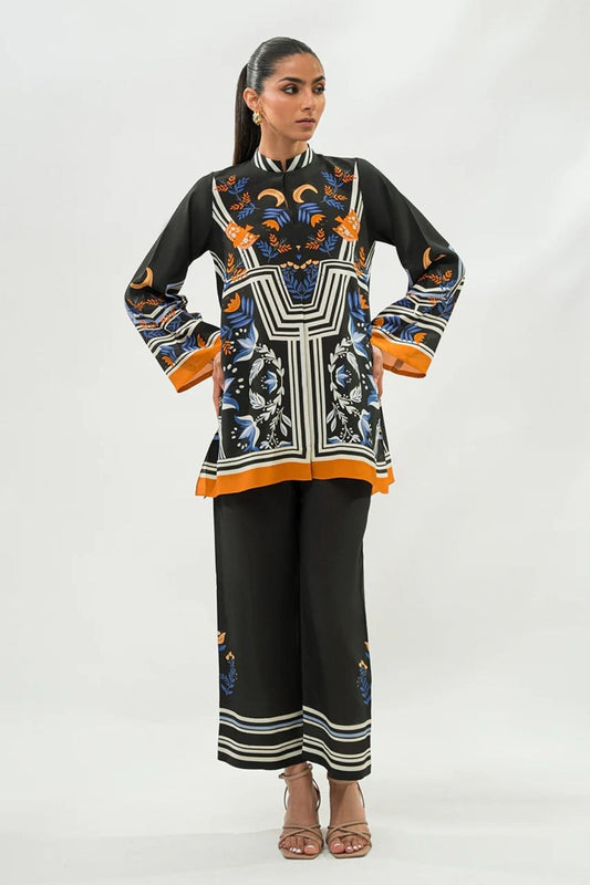 Teira Classic Black Korean BSY Co-ord Set – Effortless Elegance with Shirt Top & Pants