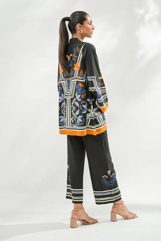Teira Classic Black Korean BSY Co-ord Set – Effortless Elegance with Shirt Top & Pants