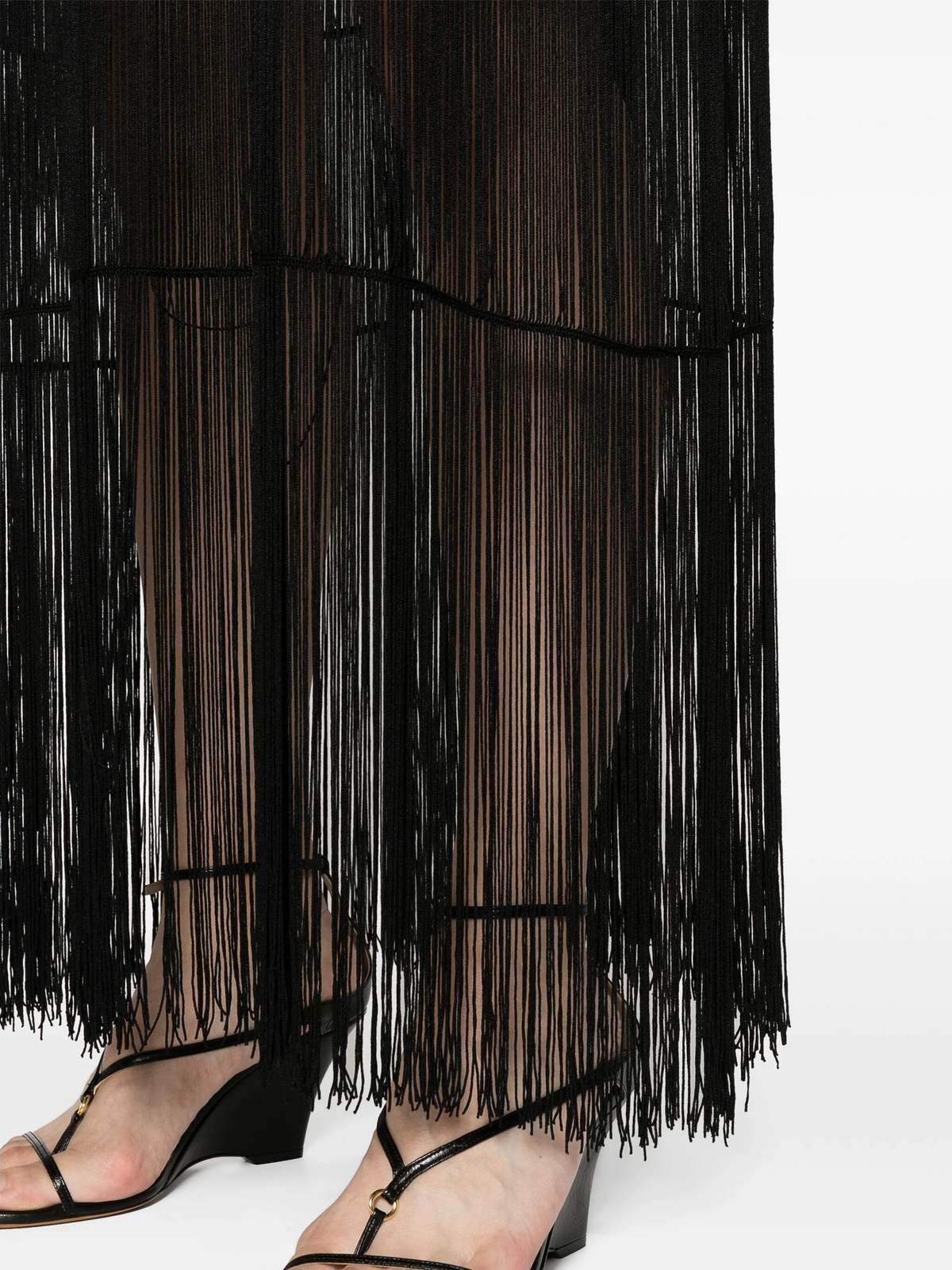Luxe Long Fringe Kaftan