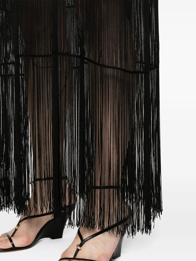 Luxe Long Fringe Kaftan