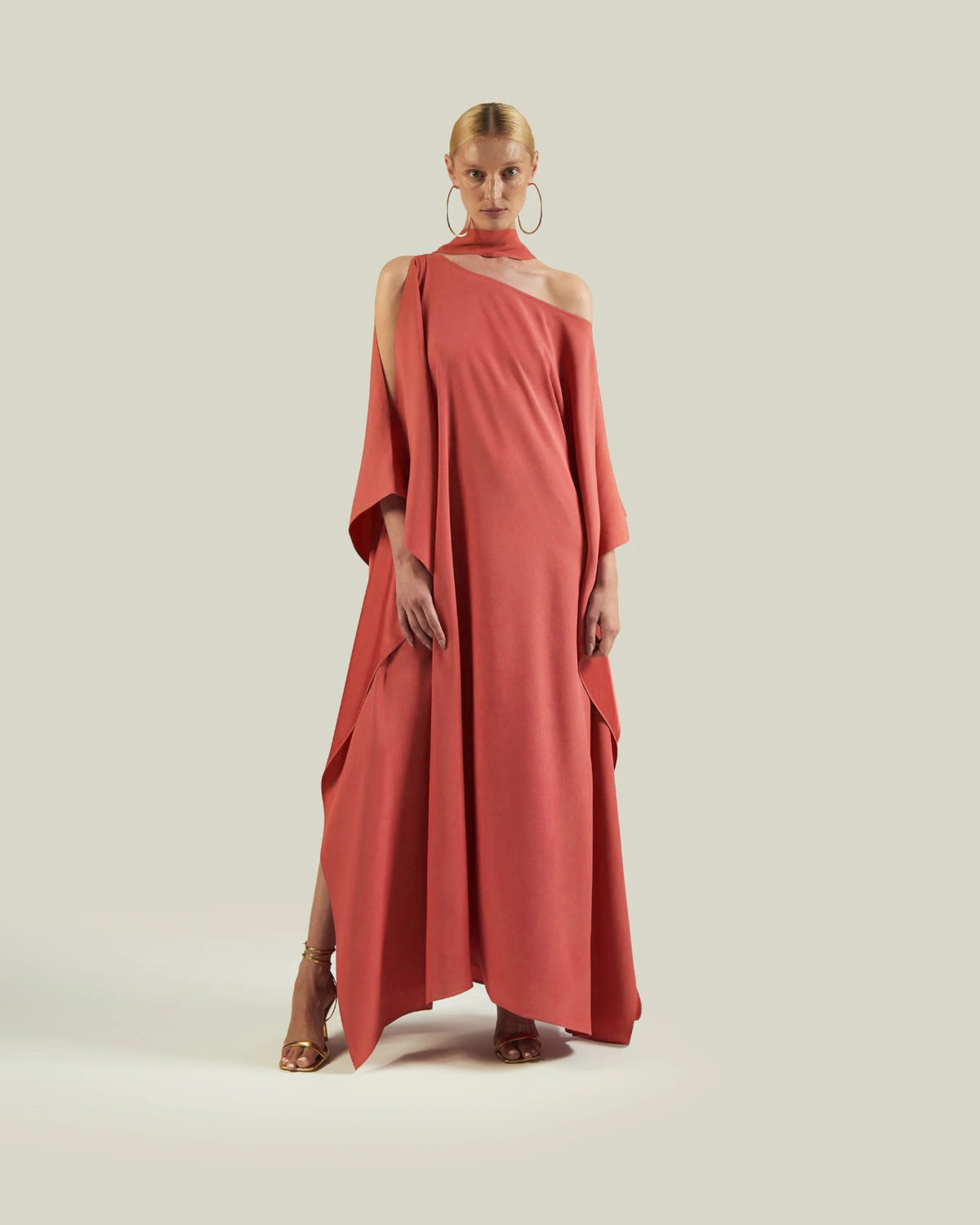 Elegant Drape Cape Dress