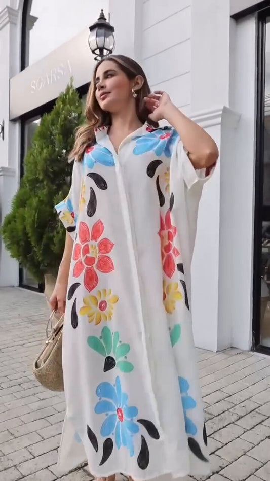 Luxurious Floral BSY Velvet Dress