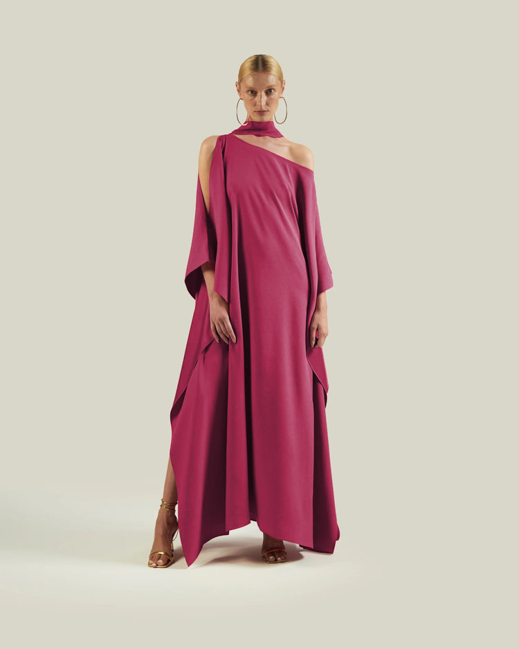 Elegant Drape Cape Dress