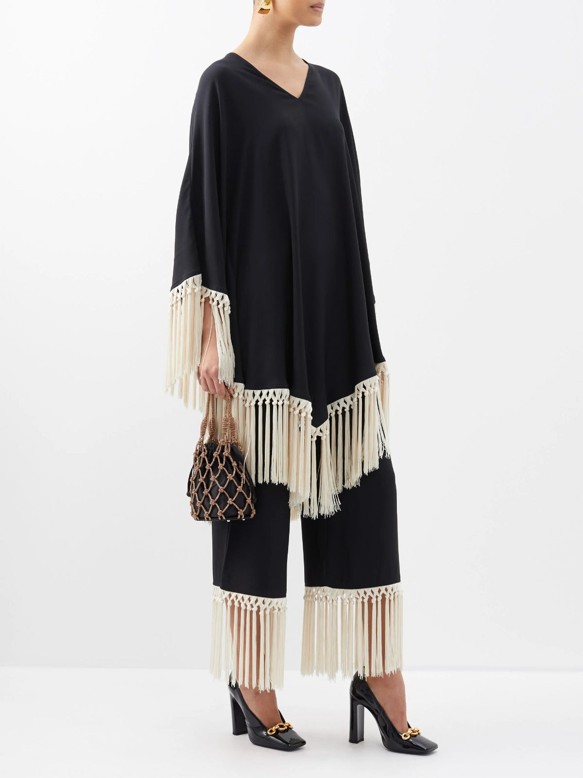 Luxe Fringe Kaftan Coord Set
