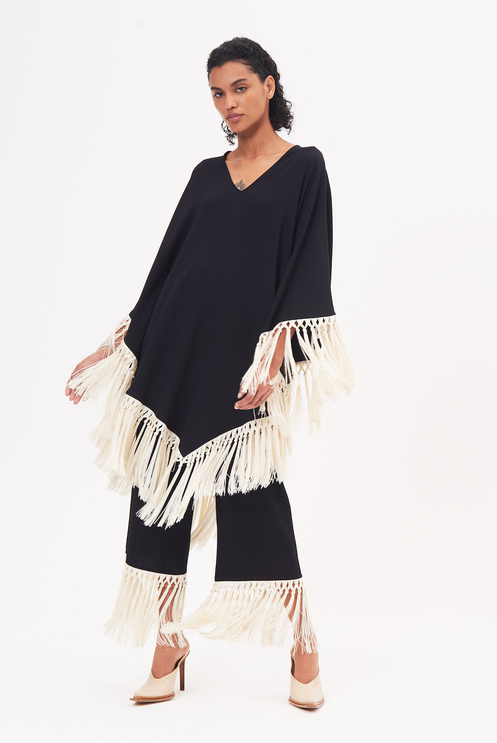 Luxe Fringe Kaftan Coord Set