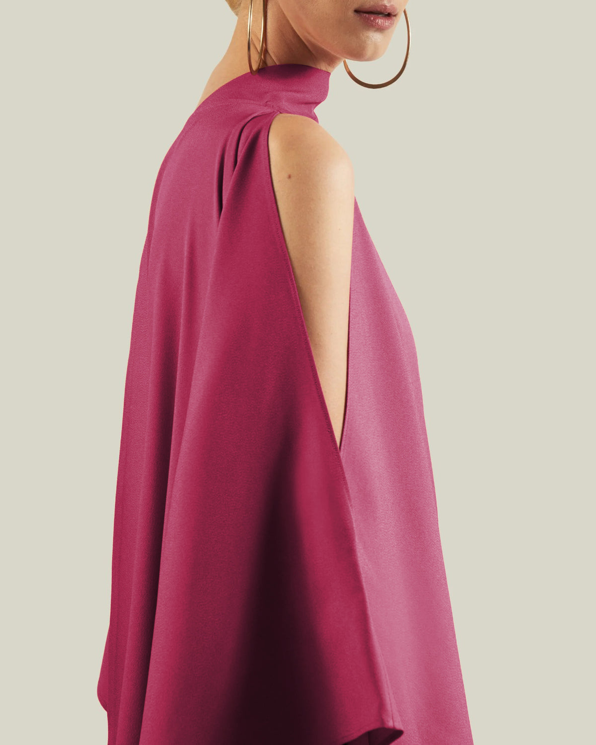 Elegant Drape Cape Dress
