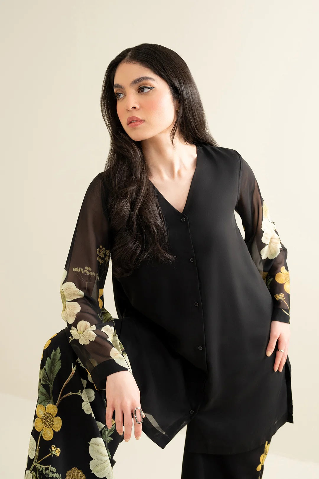 Floral Bloom Georgette Co-ord Set