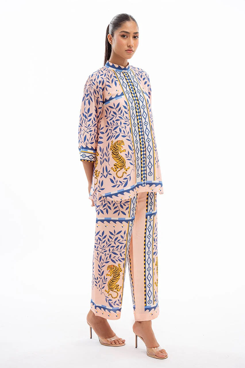 Radiant Elegance: Diamond Crepe Co-ord Set