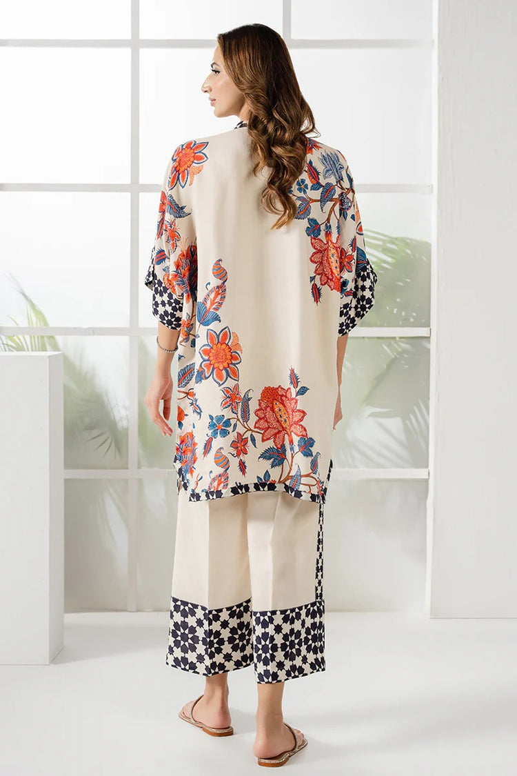 Chic Korean Velvet Floral Digital Printed Co-Ord Set