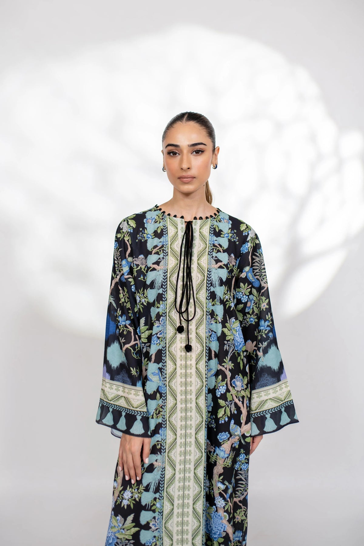 Elegant Floral Maxi Kaftan