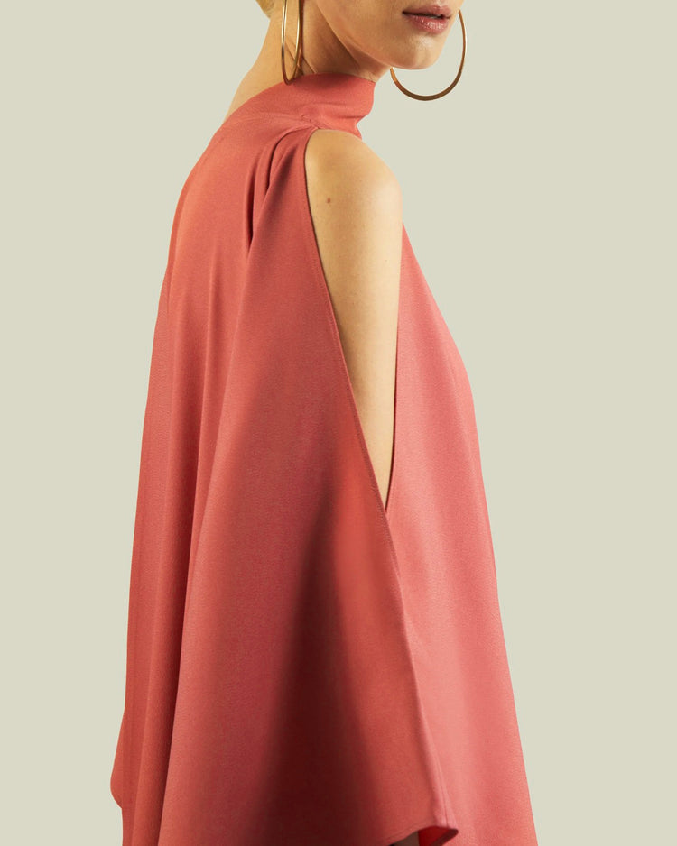 Elegant Drape Cape Dress