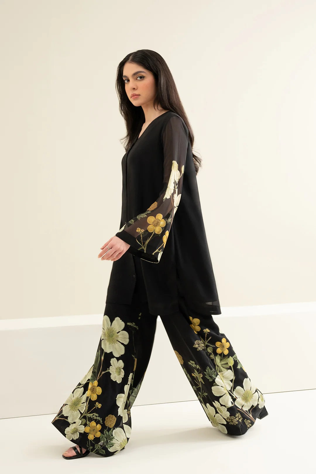 Floral Bloom Georgette Co-ord Set