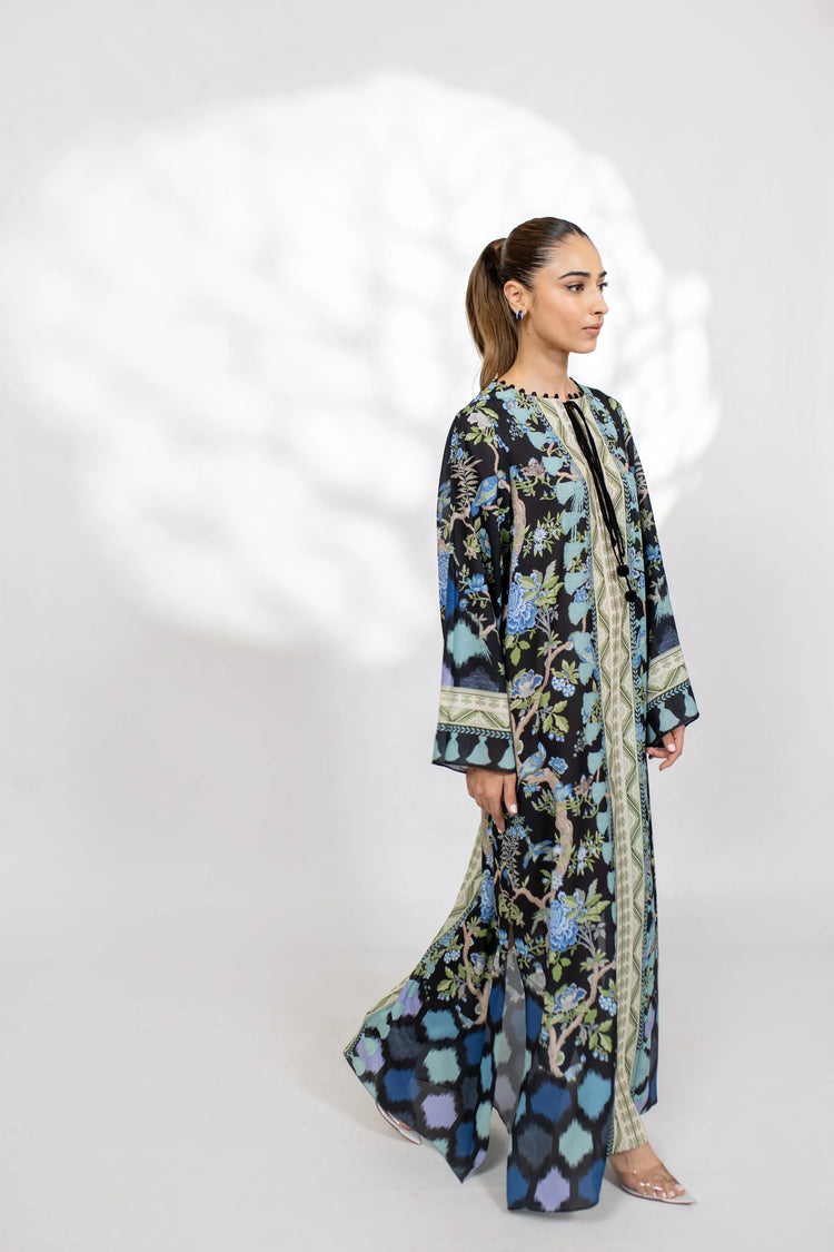 Elegant Floral Maxi Kaftan