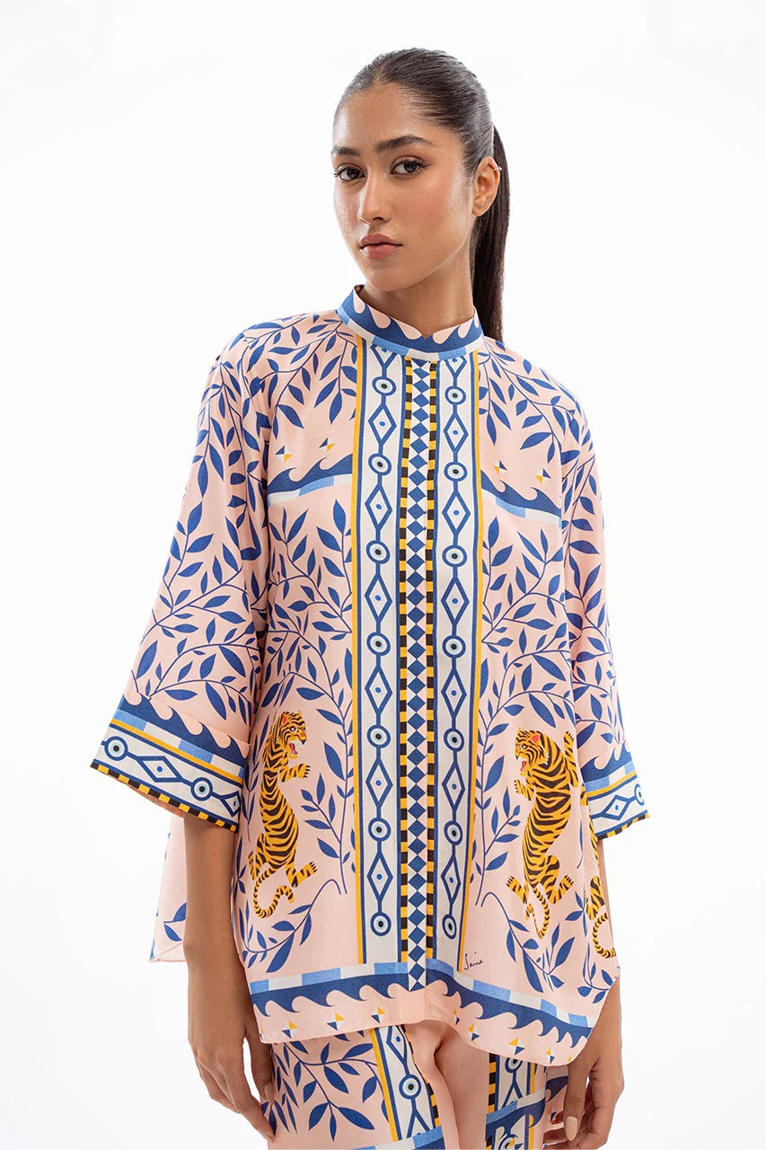 Radiant Elegance: Diamond Crepe Co-ord Set