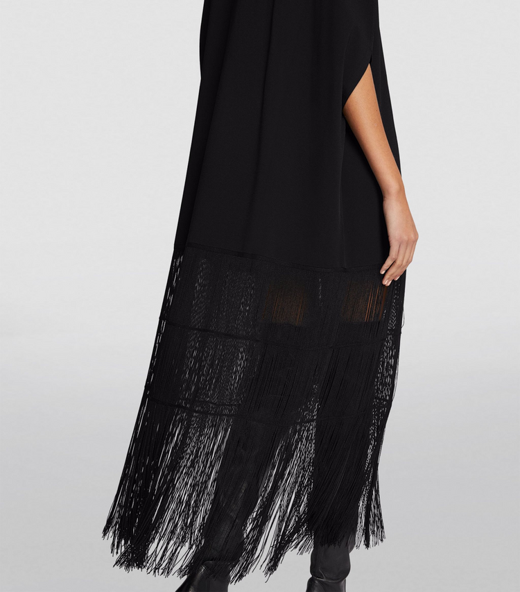 Luxe Long Fringe Kaftan