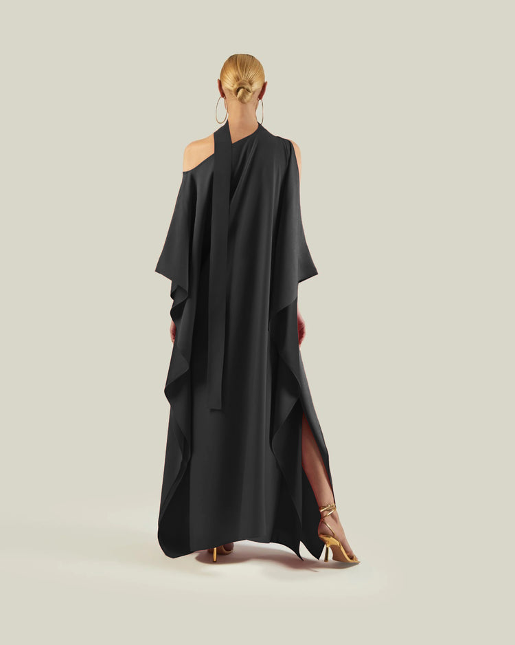 Elegant Drape Cape Dress