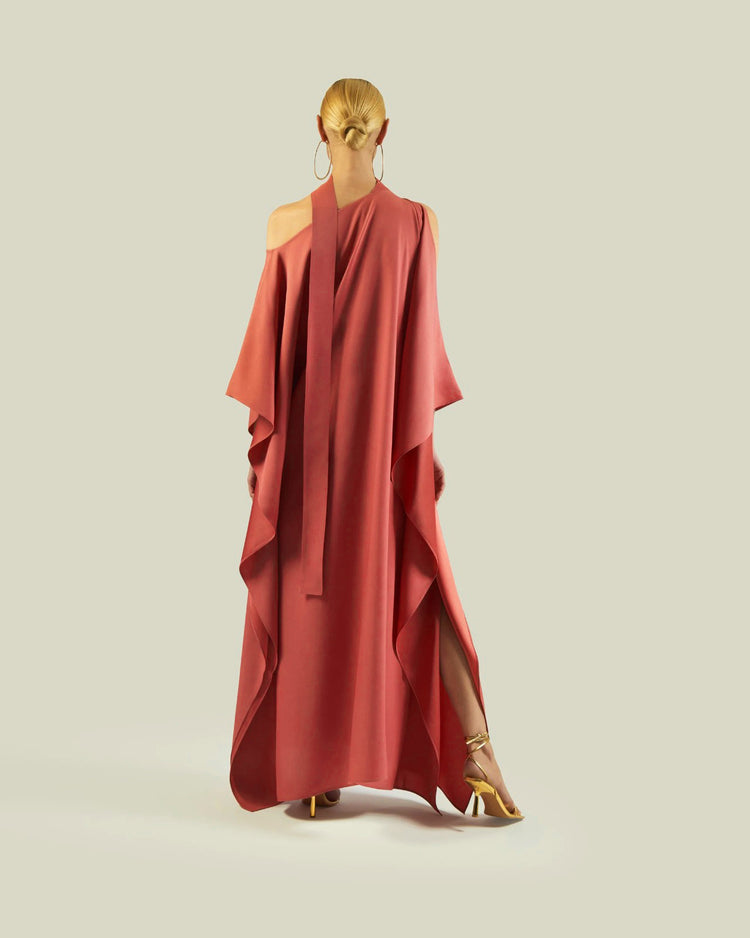 Elegant Drape Cape Dress