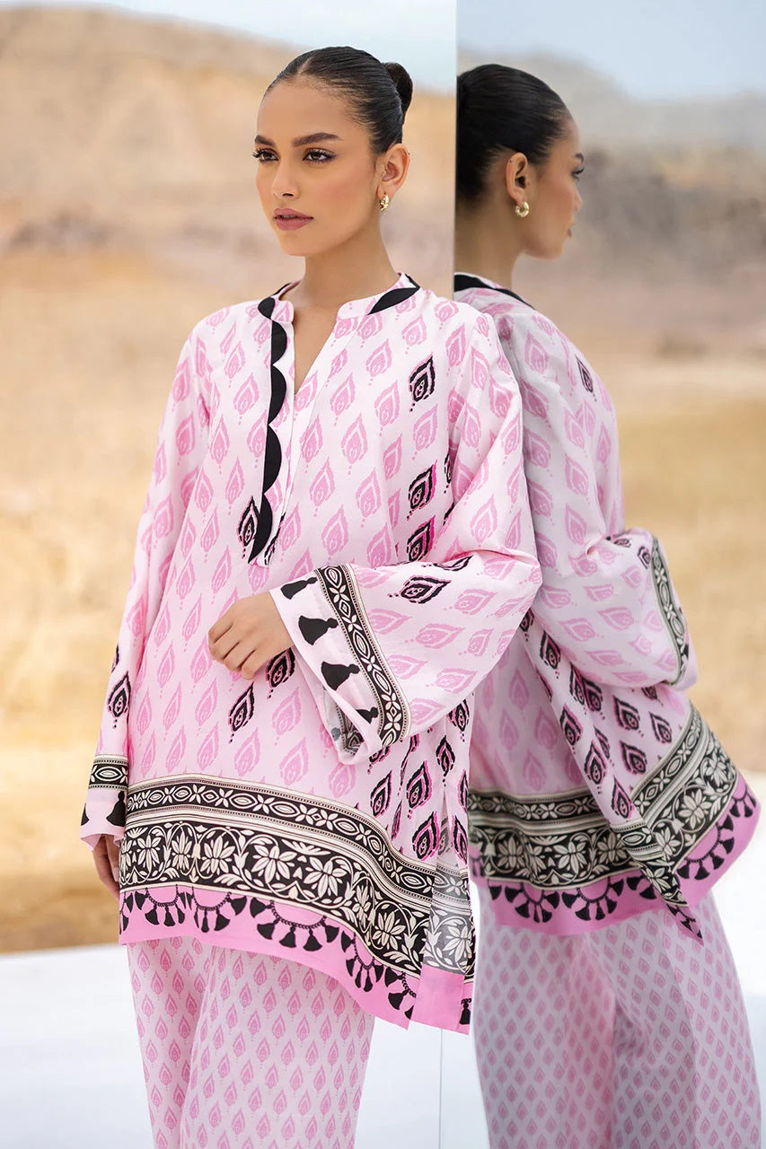 Floral Harmony Soft BSY Crepe Coord Set (Available in Pink & Lime Green)