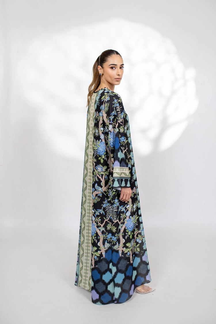 Elegant Floral Maxi Kaftan