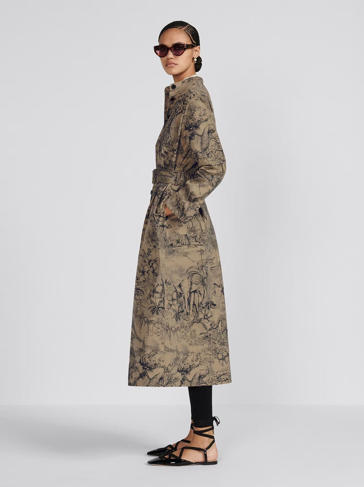 Robe Longue T.38 Dior Taupe Monogram Paris