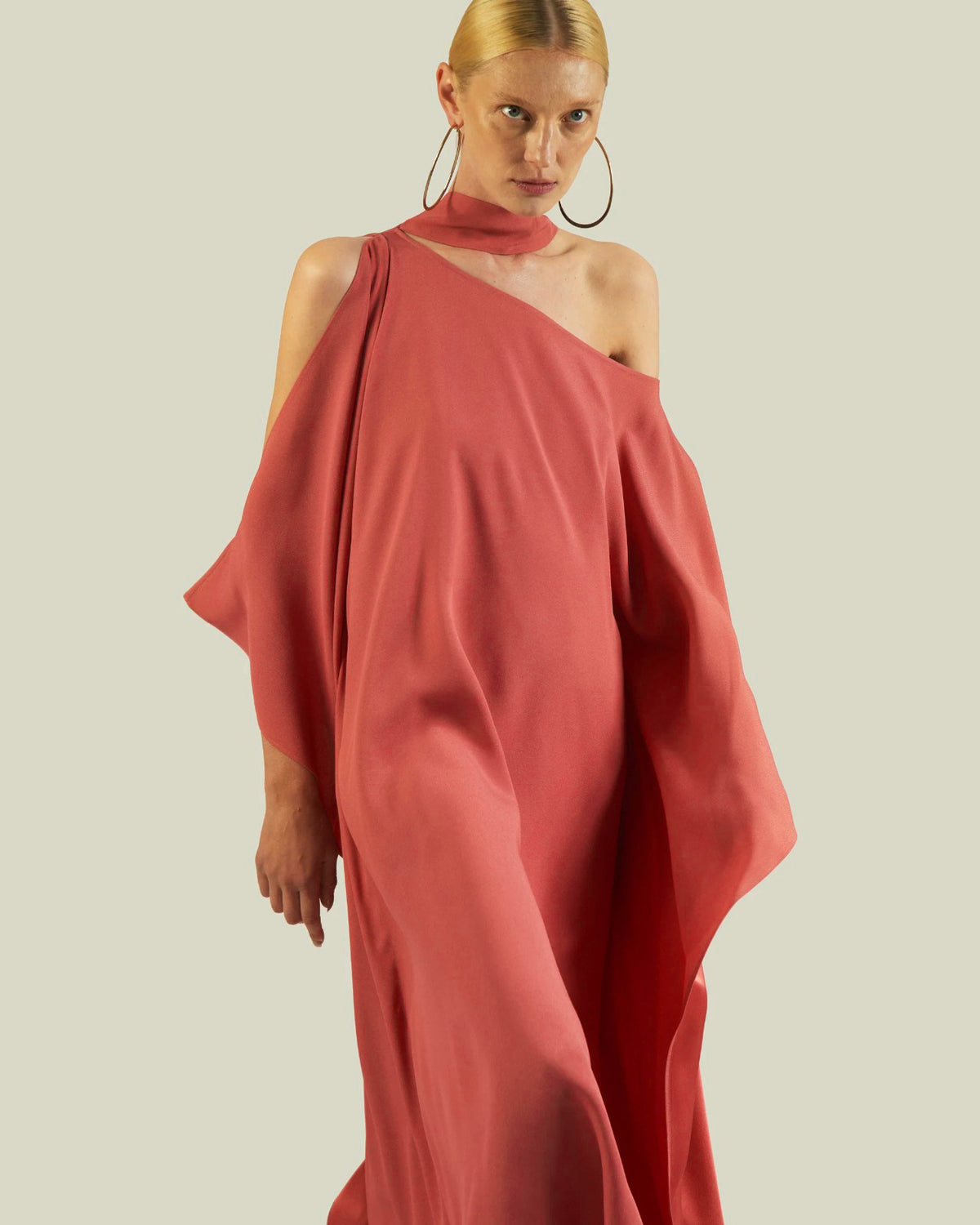 Elegant Drape Cape Dress