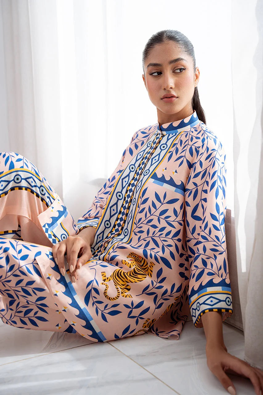 Radiant Elegance: Diamond Crepe Co-ord Set