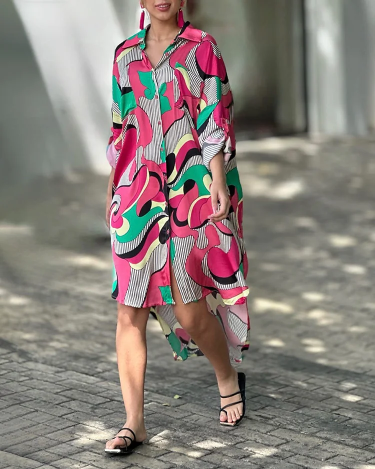 Enigmatic Elevation Shirt Dress