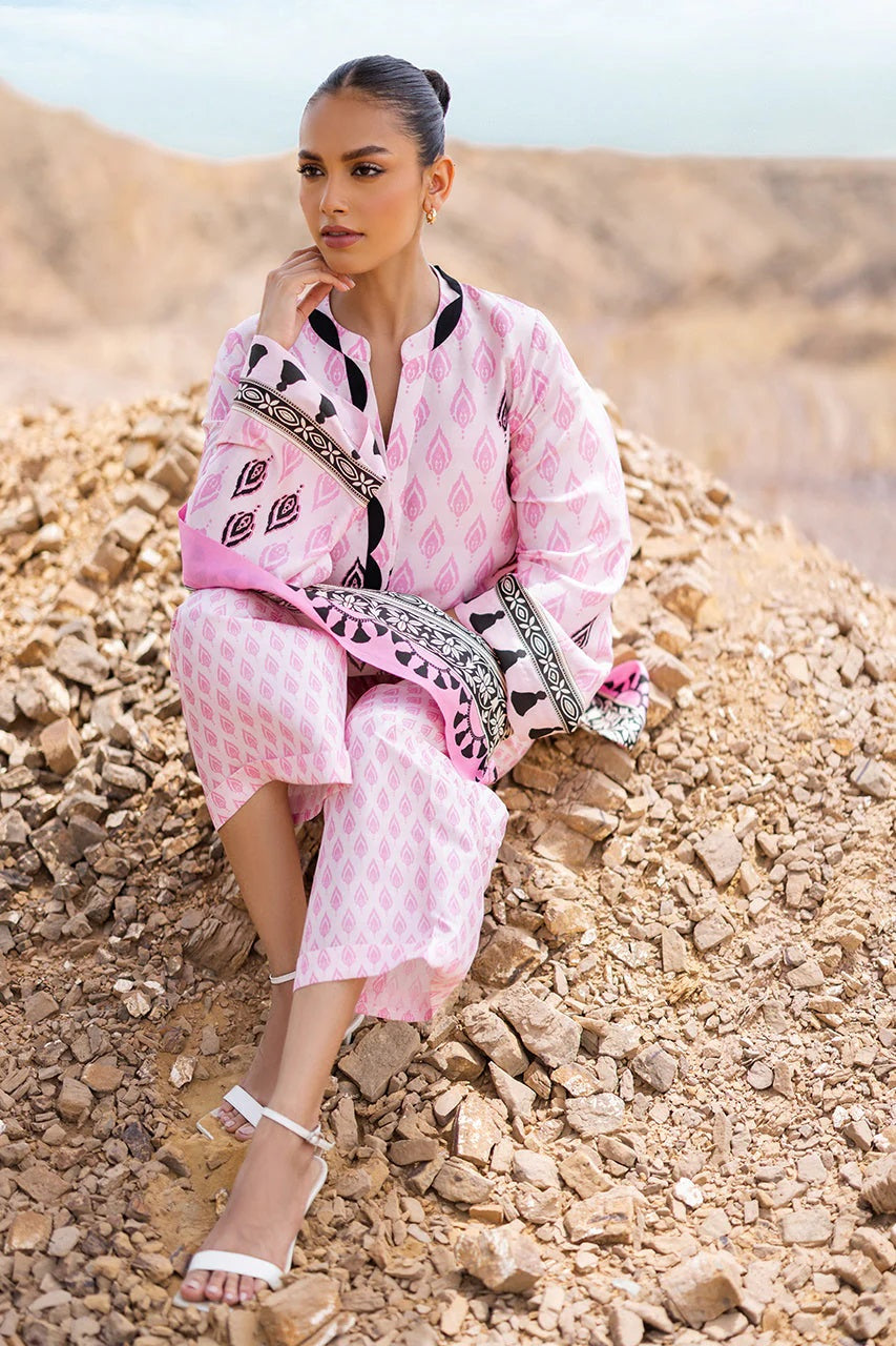 Floral Harmony Soft BSY Crepe Coord Set (Available in Pink & Lime Green)