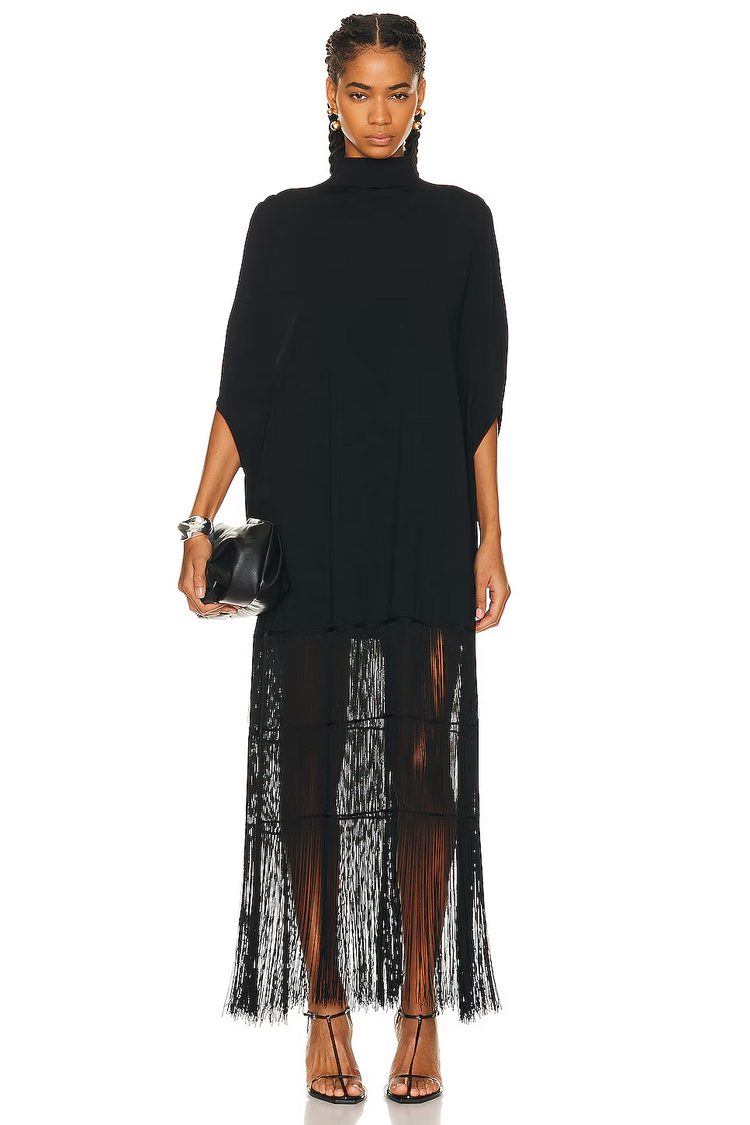 Luxe Long Fringe Kaftan