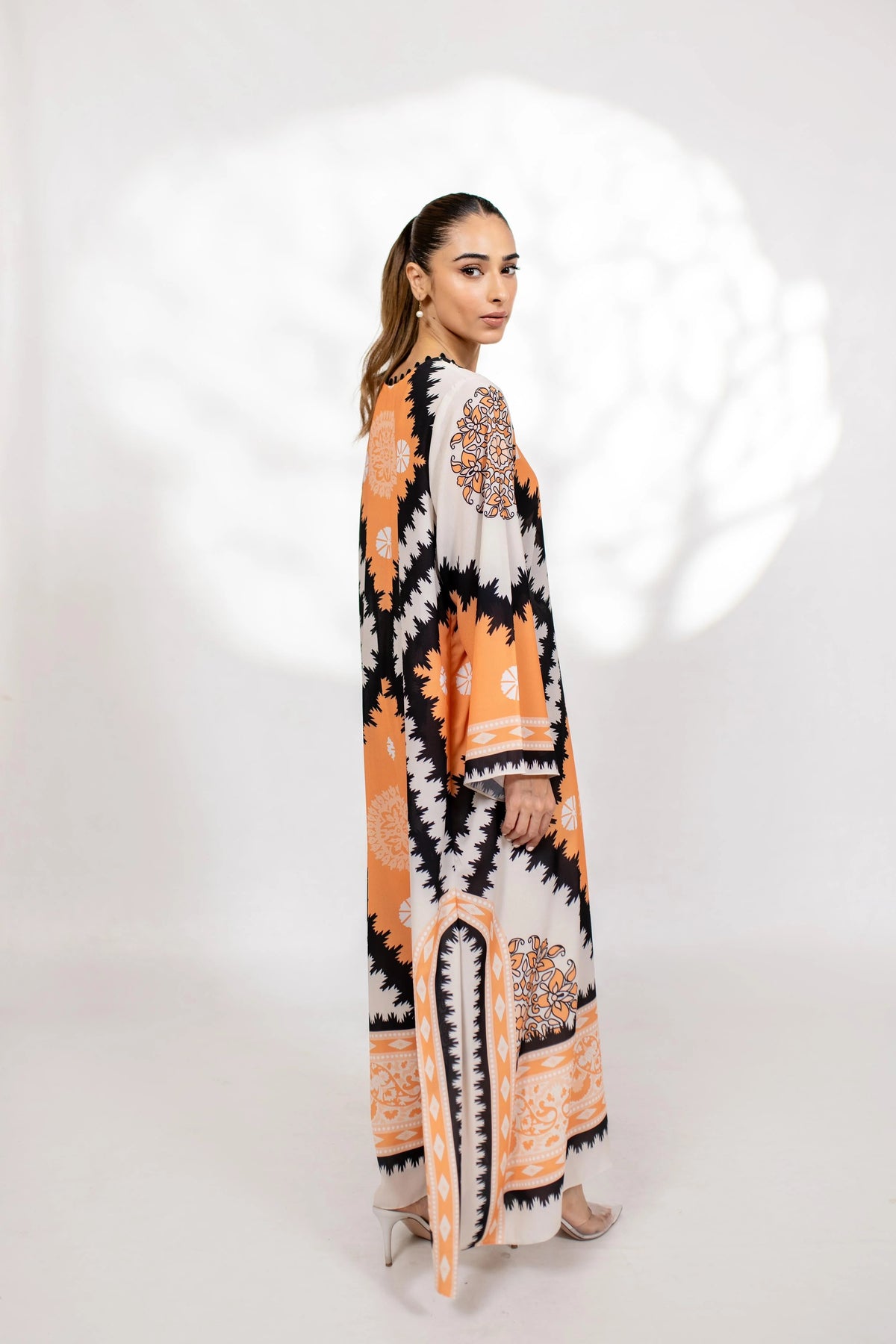 Mandarin Sunburst Soft BSY Crepe Kaftan