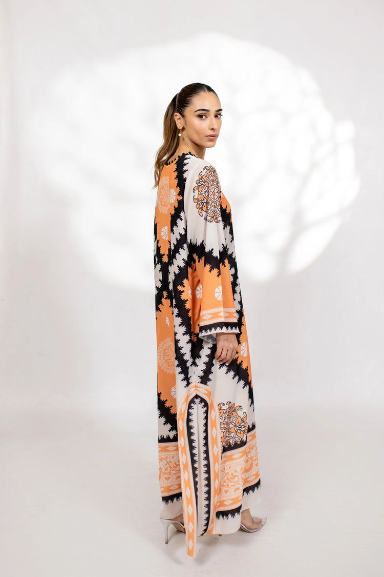 Mandarin Sunburst Soft BSY Crepe Kaftan