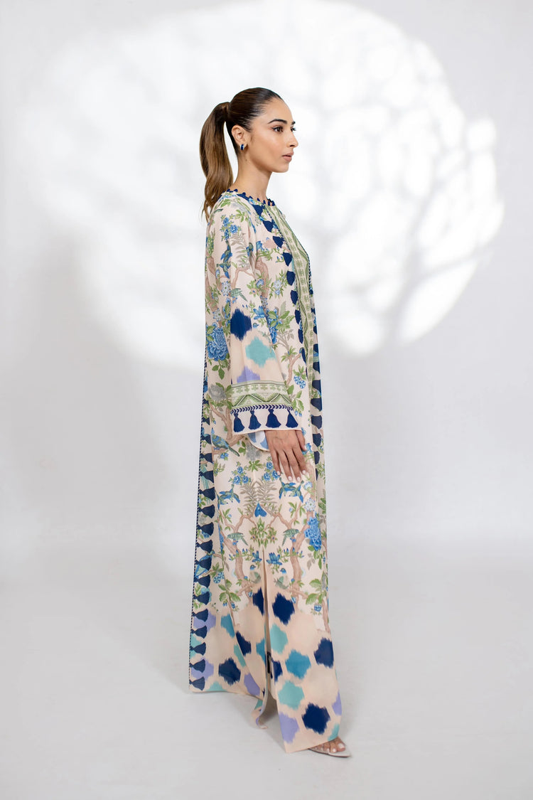 Floral Elegance Long Kaftan