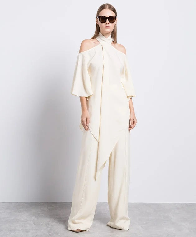 Elegance Flow Halter Neck Ensemble