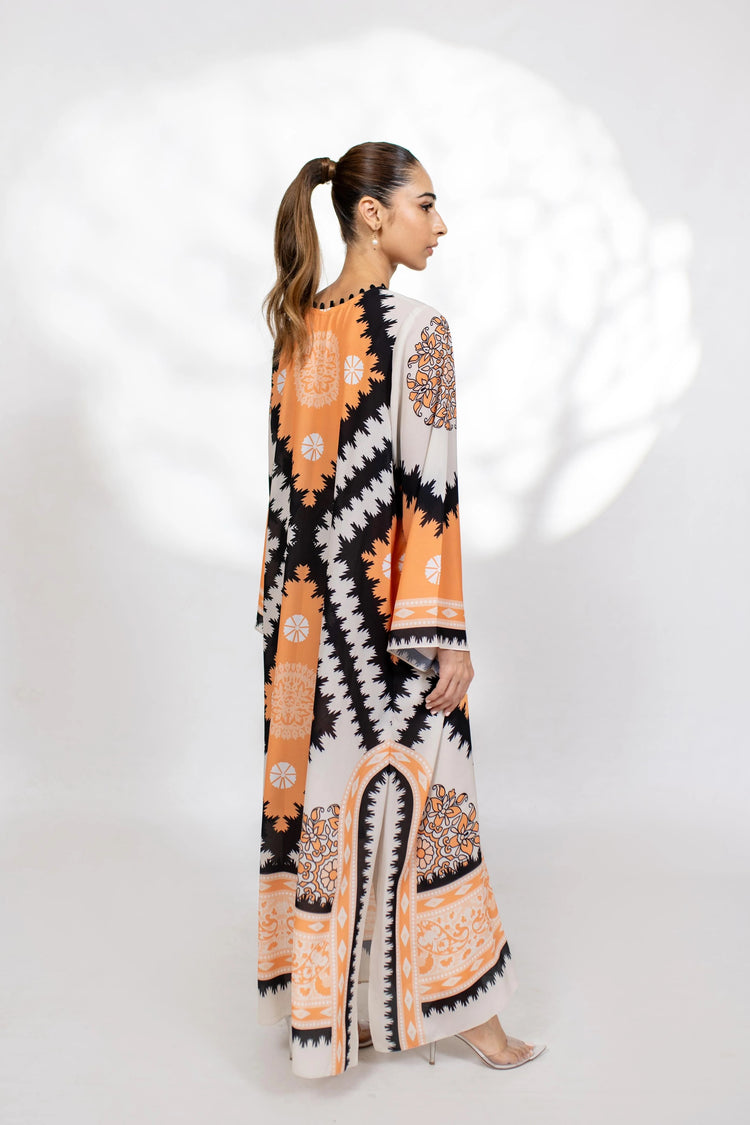 Mandarin Sunburst Soft BSY Crepe Kaftan