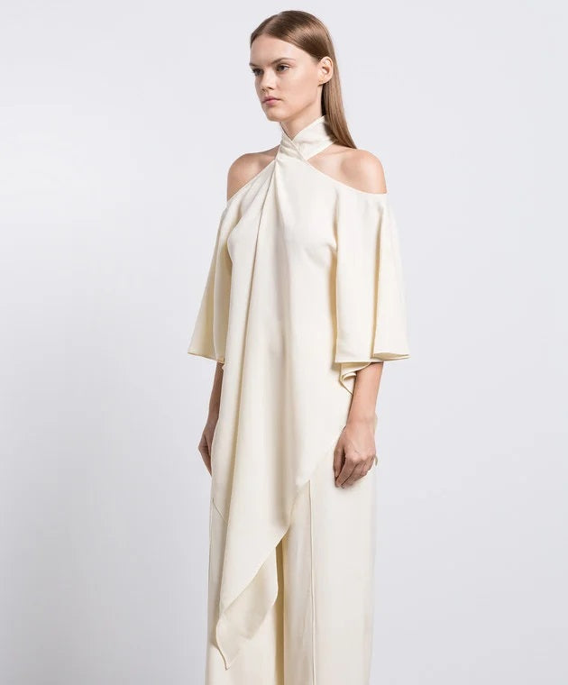 Elegance Flow Halter Neck Ensemble
