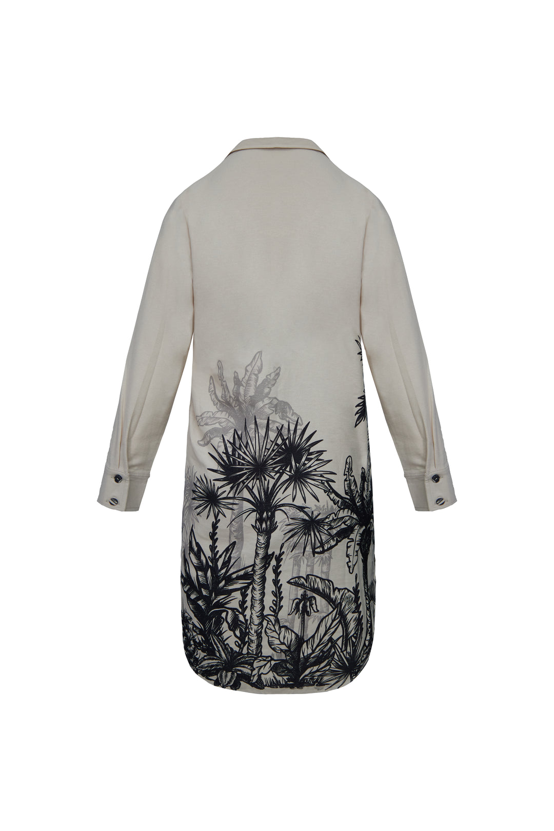 Tropical Oasis Palm Tree Printed Short Dress