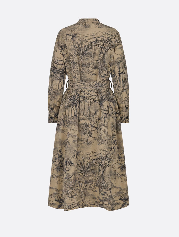 Robe Longue T.38 Dior Taupe Monogram Paris