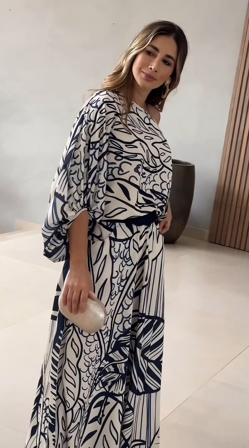 The Blue Korean Leaf : Co-ord Set