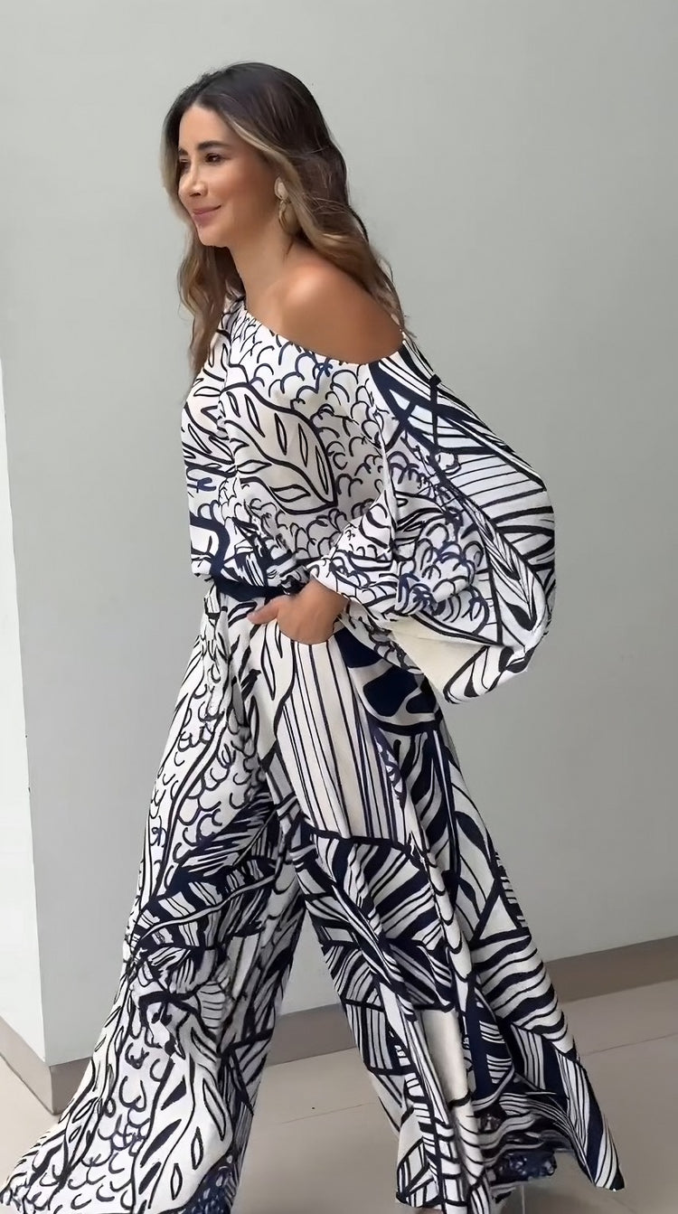 The Blue Korean Leaf : Co-ord Set