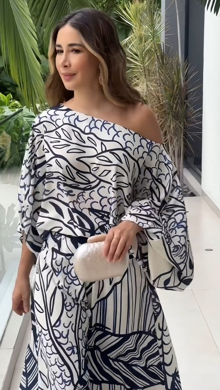 The Blue Korean Leaf : Co-ord Set