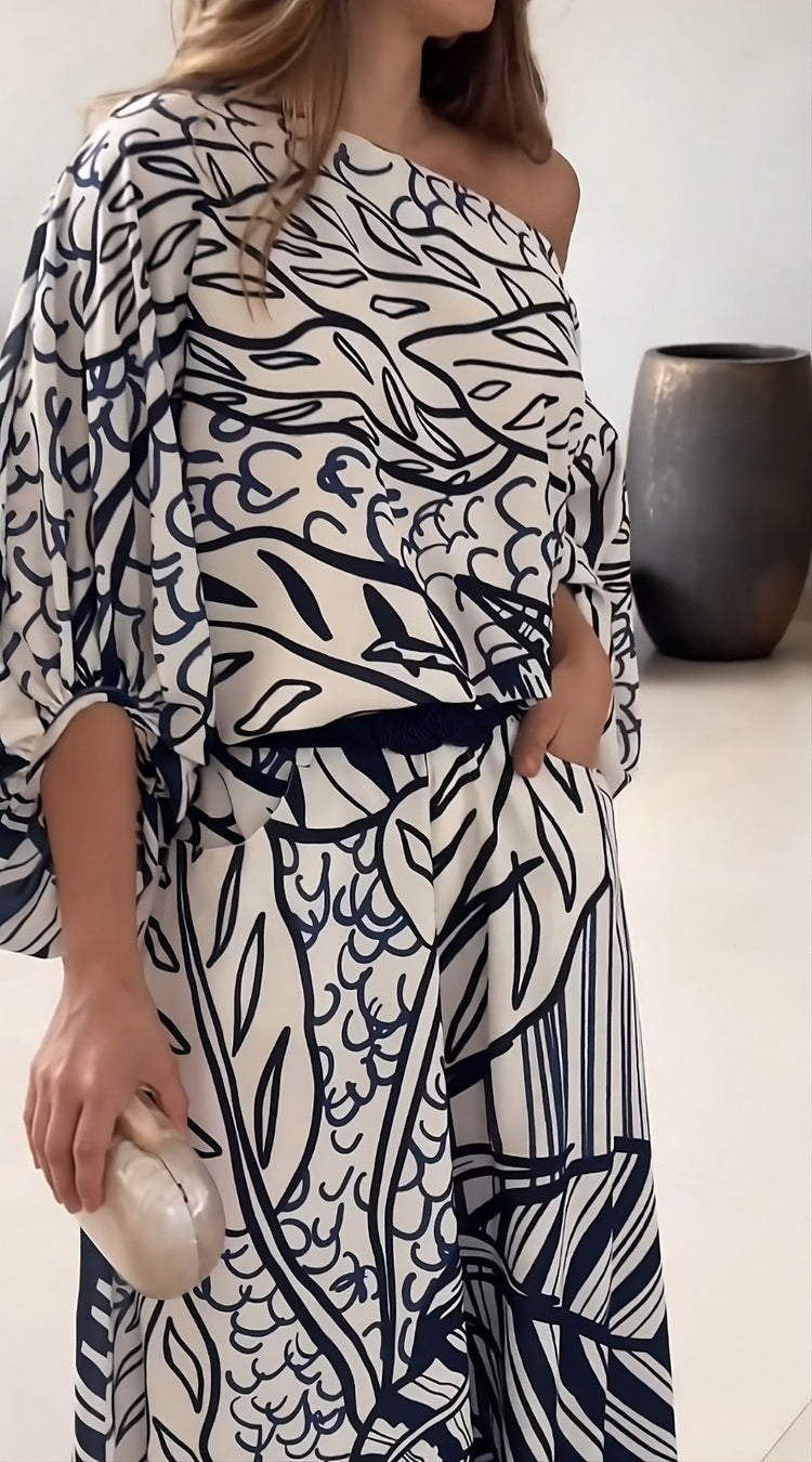The Blue Korean Leaf : Co-ord Set