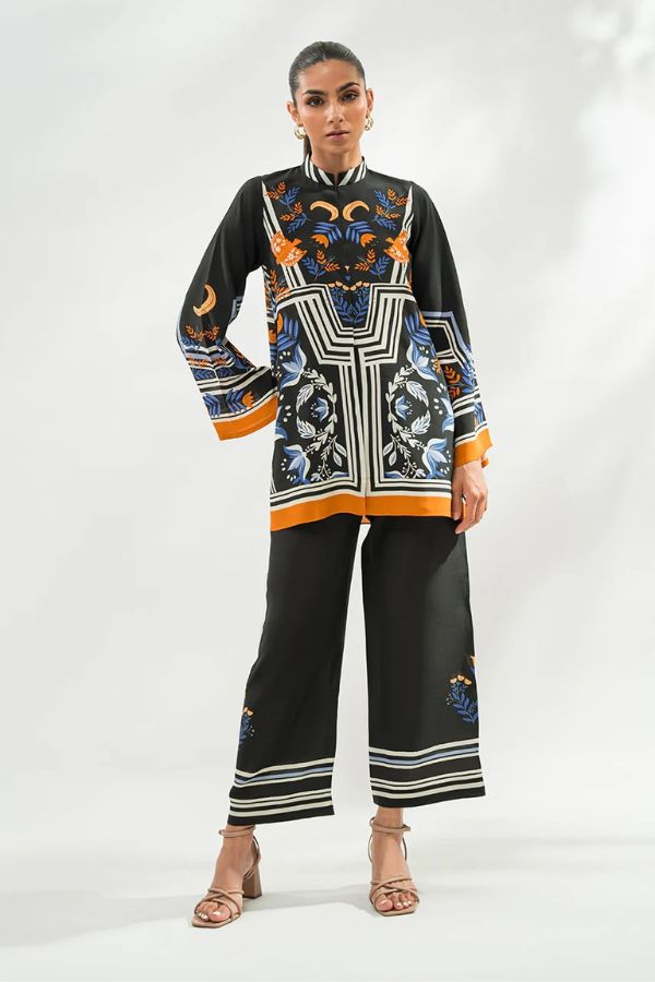 Teira Classic Black Korean BSY Co-ord Set – Effortless Elegance with Shirt Top & Pants